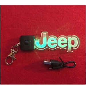 Portachiavi luminoso multi colore logo Jeep