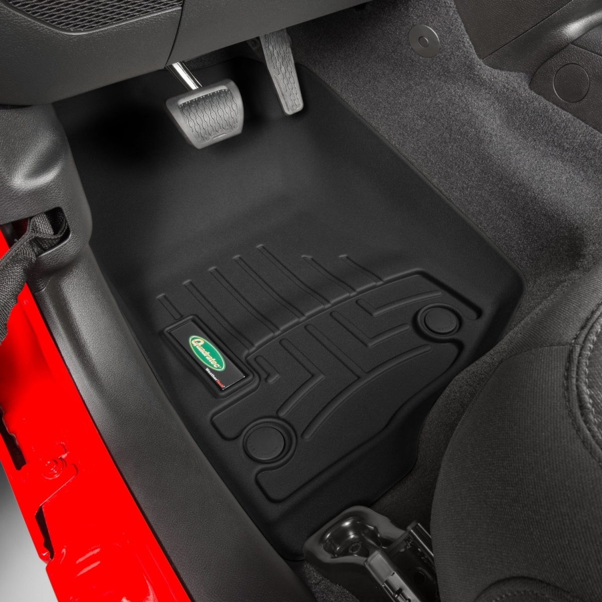 WeatherTech Tappetini In Gomma Naturale Per Cadillac/Chevrolet/GMC, Anteriori, Nero, Antiacqua E Antineve, Canali Profondi