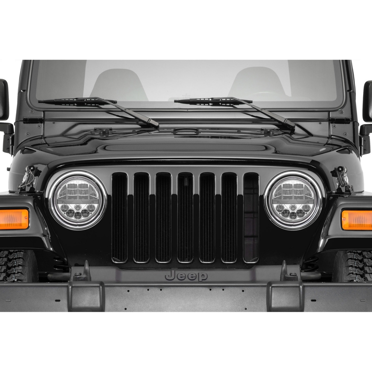 njssjd Indicatore di direzione a LED per Jeep Wrangler TJ 1997-2006 Lampada gialla ambra Luci di posizione laterali Ripetitore Lampeggiante con lente trasparente