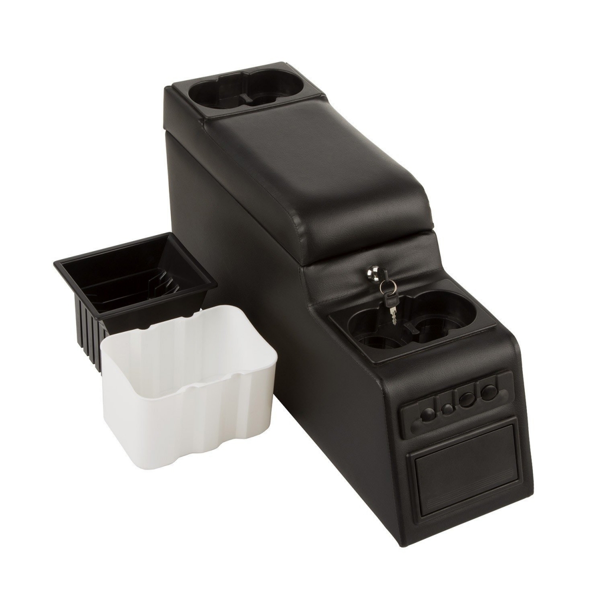 Copertura Bracciolo Console Centrale Per Jeep Renegade 2015-2023 - Pelle Nera - 4