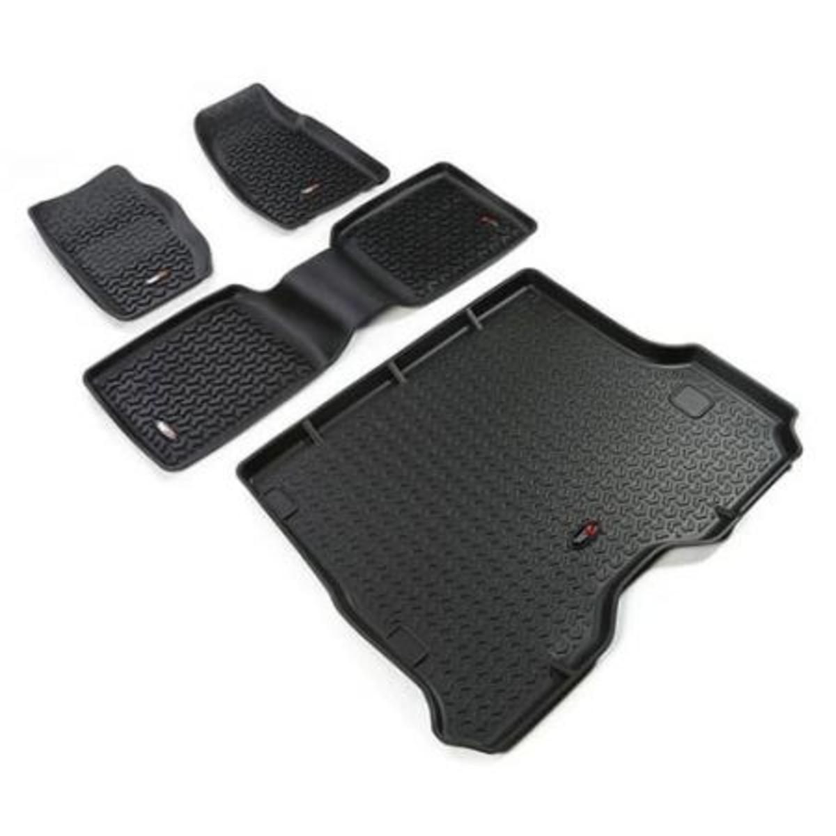 Tappetini In Gomma Per Jeep Cherokee KJ (2001-2007) - Set Completo 4 Pezzi Con Bordi Rialzati