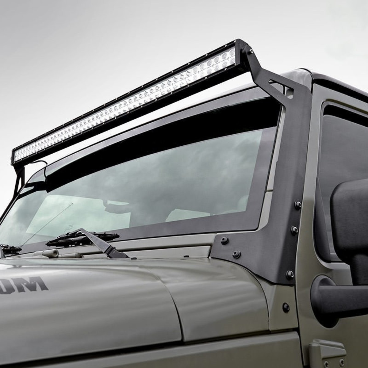 Duokon 1 Coppia Car A-Pillar Parabrezza Supporto LED Staffa per Barra per Jeep Cherokee XJ 