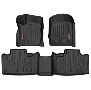 Tappetini anteriori e posteriori Heavy Duty Rough Country per Jeep Grand Cherokee WK2 (2013-2016) con connettori ad uncino