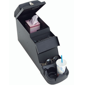 Bracciolo porta oggetti con chiave di sicurezza e alloggiamento autoradio per Jeep CJ e Wrangler YJ