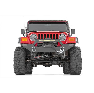 Paraurti anteriore Rough Country con con barra a Led per Jeep Wrangler YJ e TJ