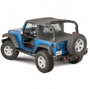 QuadraTop Bimini, Clearview Windstopper & Tonno Cover Combo per Jeep Wrangler JK 2 porte