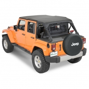 QuadraTop Bimini Top Plus, Clearview Windstopper & Tonno Cover Combo per Jeep Wrangler JKU 4 porte