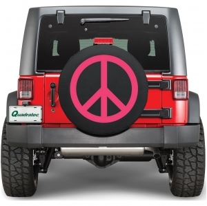 Copri ruota Quadratec  Peace Sign Rosa