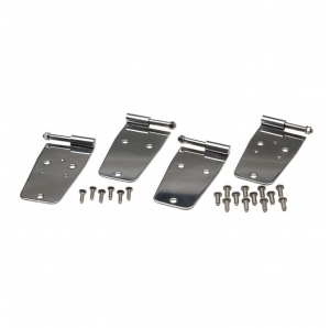 Kit cerniere portiera cromate per Jeep Wrangler e CJ dal 1976 al 1993