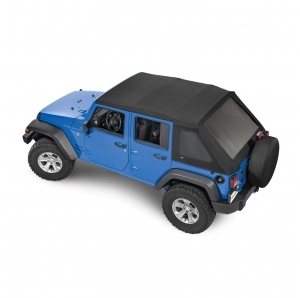 MasterTop SkyMaster® Frameless Fastback Soft Top in MasterTwill per jeep Wrangler JKU 4 porte