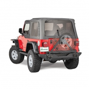 Paraurti posteriore Rugged Ridge Xtreme Heavy Duty con porta ruota per Jeep Wrangler YJ e TJ