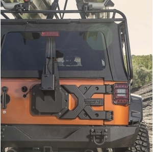Kit cerniere Rugged Ridge Spartacus HD e rilocatore ruota per portellone per Jeep Wrangler JK
