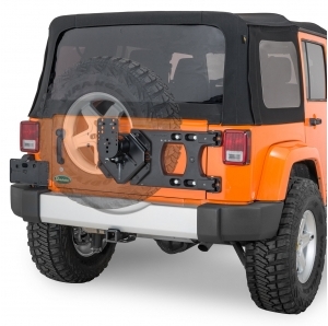 Cerniera rinforzata Teraflex HD e rilocatore ruota di scorta regolabile per Jeep Wrangler JK