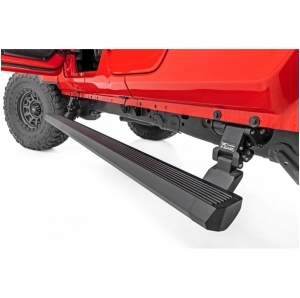 Pedane laterali automatiche Rough Country Power Running Boards per Jeep Gladiator JT