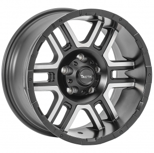 Cerchio in lega Tactik T-743 17x9 nero opaco per Jeep Wrangler JK, JL e Gladiator JT