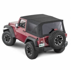 kit completo QuadraTop Soft Top in Black Twill per Jeep Wrangler JK 2 porte