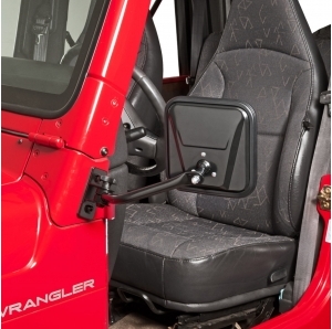 Specchietti Quick Release Quadratec quadrati per Jeep Wrangler TJ e JK