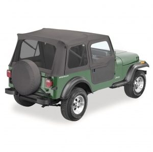 Supertop Bestop con porte complete in tela divisibili perJeep CJ7 e Wrangler YJ