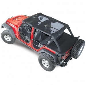 Bestop Header Safari Style Bikini Top Mesh per Jeep wrangler JKU 4 porte 07-09