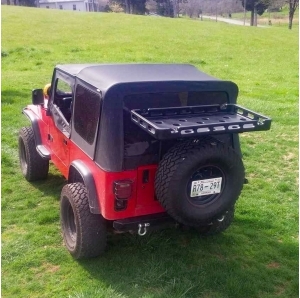 Rack porta pacchi portellone Bestop per Jeep Wrangler YJ e TJ dal 1987 al 2006