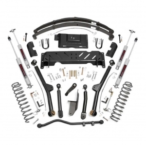 Assetto +4.5" Long Arm Rough Country Cherokee XJ dal 1984 al 2001 con riduttore NP242