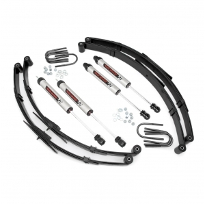 Kit rialzo +2.5" Rough Country con ammortizzatori V2 per Jeep Wrangler YJ