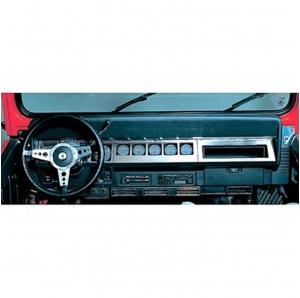 Cover per cruscotto Crown in inox per Jeep Wrangler YJ dal 1987 al 1995