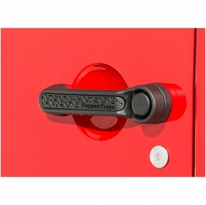 Inserti per maniglie neri in alluminio Rugged Ridge per Jeep Wrangler JK 2 porte dal 2007 al 2017