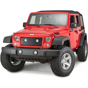 Griglia con due fari a led per mascherina Spartan Rugged Ridge per Jeep Wrangler JK e JKU dal 2007 al 2017