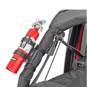 Supporto Estintore Rugged Ridge Elite per tutti i modelli di Jeep Wrangler e CJ con roll bar dal 76 in poi