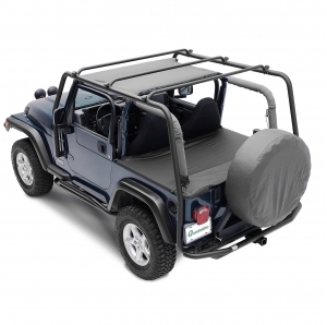 Portapacchi Smittybilt SRC Roof Rack Nero Texturizzato per Jeep Wrangler TJ (1997&ndash;2006)