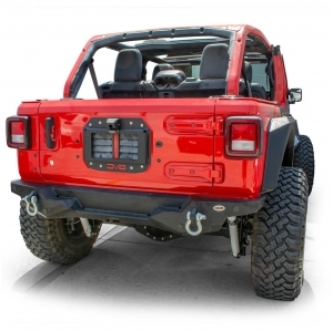 Kit Eliminazione Ruota di Scorta DV8 Offroad con Supporto Targa per Jeep Wrangler JL e JLU dal 2019 in poi