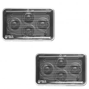 Coppia Fari a LED Riscaldati Truck-Lite Serie 37 4"x6" Rettangolari per Jeep Wrangler YJ e Cherokee XJ dal 1984 al 2001