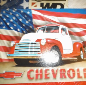 Targa Chevrolet bandiera Americana