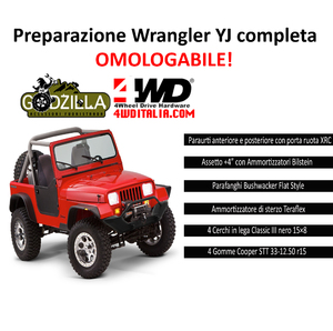 Preparazione OMOLOGABILE Completa Wrangler YJ 4wd Equipped