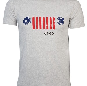 T-SHIRT "US Flag Grille" Colore grigio chiaro