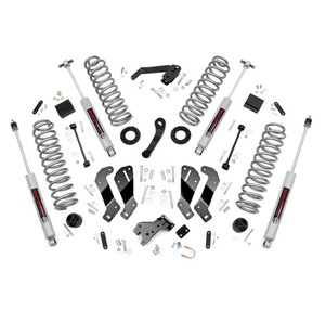 Assetto +3,5" Rough Country Series II completo Wrangler JK 4p