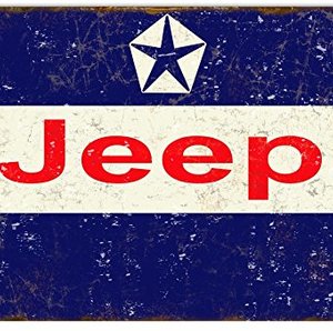 Riproduzione targa invecchiata logo Jeep