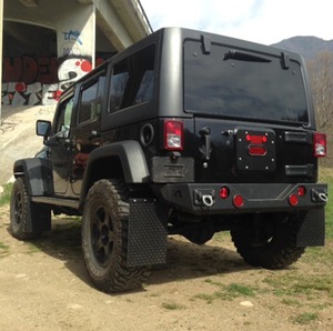 Paraspruzzi con sgancio rapido per Jeep Wrangler JK