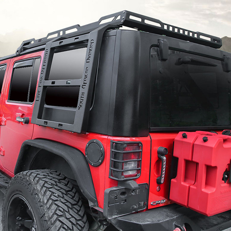 Portapacchi con scaletta laterale OFD per Jeep Wrangler JK 4 porte