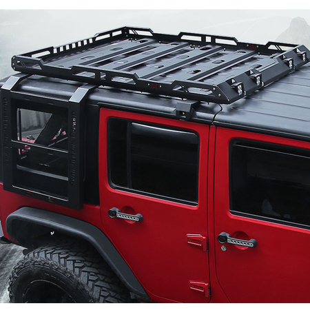Portapacchi con scaletta laterale OFD per Jeep Wrangler JK 4 porte