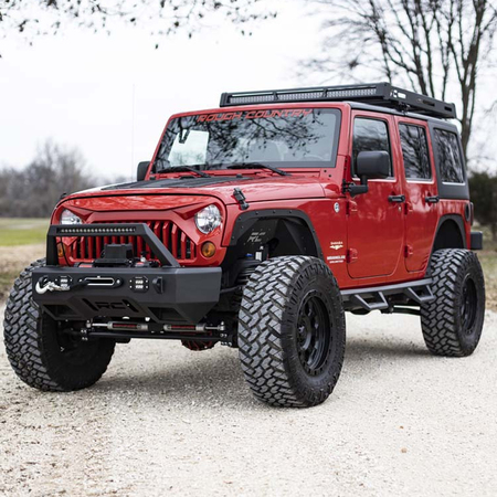 Portapacchi con luci LED Rough Country da tetto per Jeep Wrangler JL (2018-)