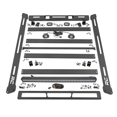 Portapacchi con luci LED Rough Country da tetto per Jeep Wrangler JL (2018-)