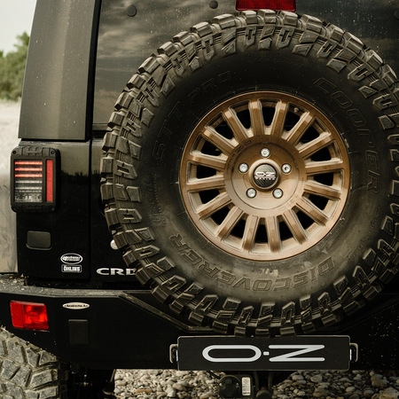 Cerchio in lega Rally Raid OZ 17&times;8 ET 37 Bronzo per Jeep Wrangler JK, JL, Gladiator JT e Grand Cherokee WJ, WK e WK2 dal 1999 in poi