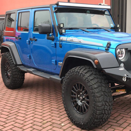 Cerchio in lega Rally Raid OZ 18&times;8,5 ET 26 nero opaco per Jeep Wrangler JK, JL, Gladiator JT e Grand Cherokee WJ, WK e WK2 dal 1999 in poi