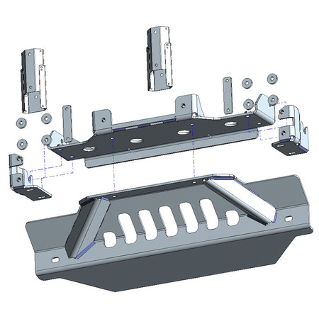 Piastra verricello per paraurti originale Jeep Wrangler JL