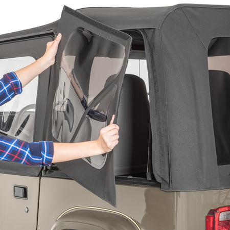 QuadraTop Premium Special Edition Black Twill per Jeep Wrangler YJ 88-95