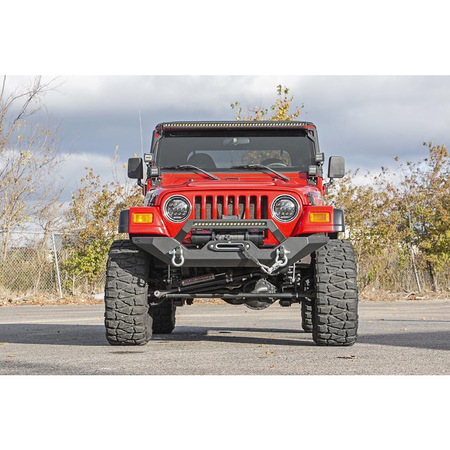 Paraurti anteriore Rough Country con con barra a Led per Jeep Wrangler YJ e TJ