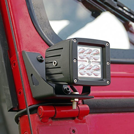 Supporto faretti supplementari parabrezza Rough Country per Jeep Wrangler YJ