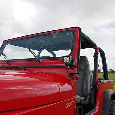 Supporto faretti supplementari parabrezza Rough Country per Jeep Wrangler YJ